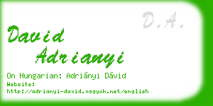 david adrianyi business card